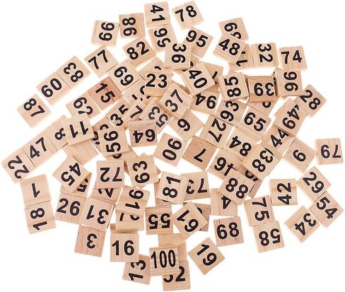 100pcs 1-100 Wooden Number Tiles Number Cube Blocks for Wedding Party Decoration in Kuwait
