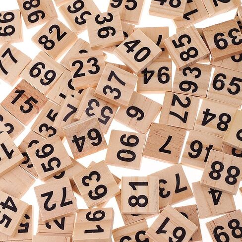 100pcs 1-100 Wooden Number Tiles Number Cube Blocks for Wedding Party Decoration in Kuwait