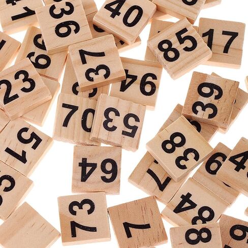 100pcs 1-100 Wooden Number Tiles Number Cube Blocks for Wedding Party Decoration in Kuwait