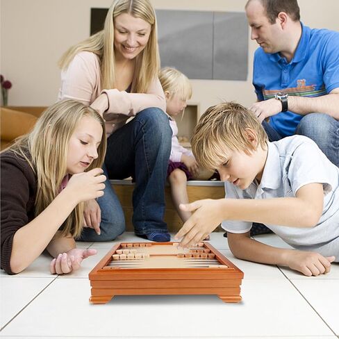 GSE Games & Sports Expert Wooden 7-in-1 Chess, Checkers, Backgammon, Dominoes, Cribbage Board, Playing Card & Poker Dice Game Combo Set (Deluxe) in Kuwait