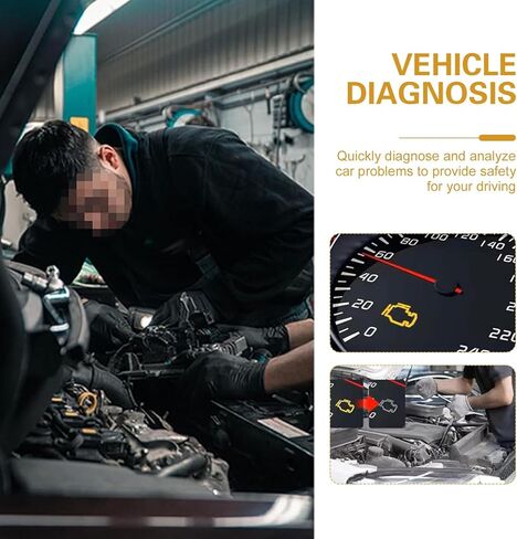 أداة تشخيص بلوتوث OBD2 للسيارة، قارئ رمز ELM327 V2.1 للمراقبة في الوقت الحقيقي، ماسح ضوئي صغير مضاد للتداخل لإعادة ضبط ضوء المحرك الشفاف، عالمي لنظام التشغيل IOS Android Windows (أسود) in Kuwait