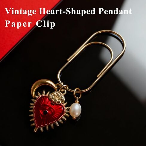Planner Paper Clip Bookmark – Cute Decorative Paperclip with Charm, Journal and Bookmark Clip for Planners, Notebooks, Books, and Reading Accessories in Saudi Arabia