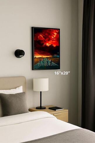KitArt Premium Paint by Numbers Kit with Wooden Frame, Welcome to Hawkins, 16x20 Inch Canvas, Complete DIY Set with Acrylic Paints, Brushes, Instructions and Wooden Frame in Saudi Arabia