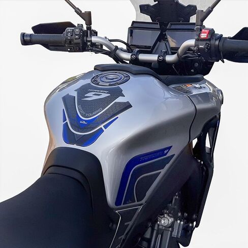 Resin Bike Motorcycle 3D Stickers Compatible with Yamaha Tracer 9 2021 Blue Metal. Tank Protector Protection from Impact and Scratches. Resin Stickers - Made in Italy in Kuwait