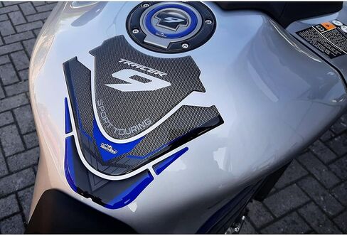Resin Bike Motorcycle 3D Stickers Compatible with Yamaha Tracer 9 2021 Blue Metal. Tank Protector Protection from Impact and Scratches. Resin Stickers - Made in Italy in Kuwait