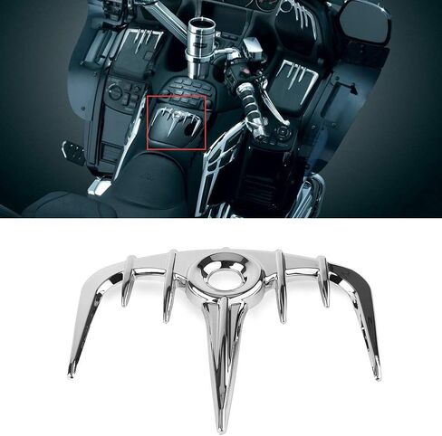 غطاء ديكور لخزان الغاز الأمامي للدراجة النارية Conee1 غطاء قولبة لسيارة HONDA Goldwing GL1800 2001-2010، كروم in Kuwait