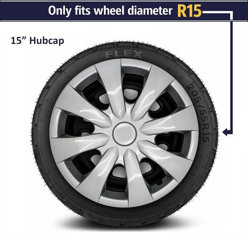 غطاء Hubcap باللون الفضي قطعة واحدة (1) متوافقة مع عجلة تويوتا كورولا 15 بوصة من الفولاذ المصنع 2009 2010 2011 2012 2013 in Kuwait