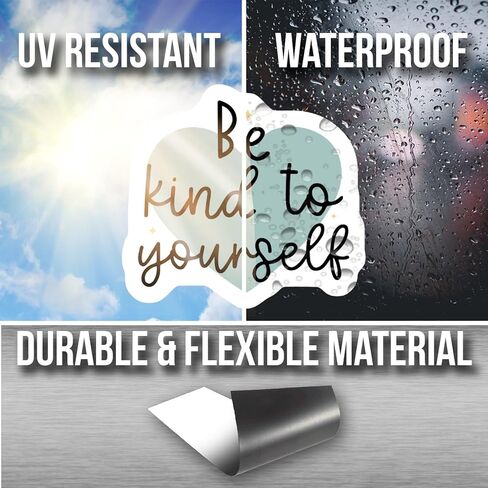 Be Kind to Yourself Magnet - Inspirational Quote Magnet - Motivational Fridge Magnet - Positive Message Magnet - Heart Shape Magnet - Car Magnet AAMT1621 in Kuwait