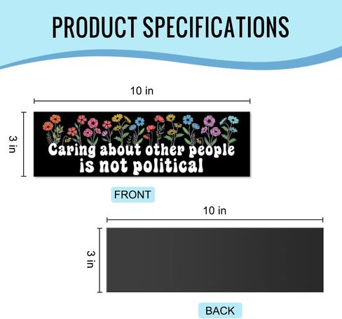 Caring About Other People is Not Political Sticker or Magnet, Social Justice Sticker or Magnet, Reusable Car Magnets for Bumper Fridge Locker, Liberal Quote Sign, Be Kind Car Accessories in Saudi Arabia