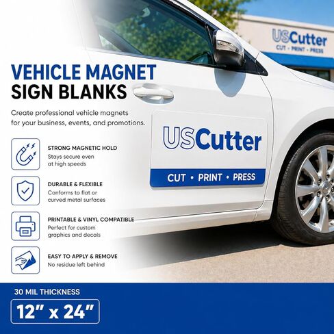 أوراق مغناطيسية للمركبة من Magnum Magnets DigiMag 30 مل - 30.48 سم × 60.96 سم (عبوتان) - فارغة لافتات مغناطيسية قابلة للطباعة in Kuwait