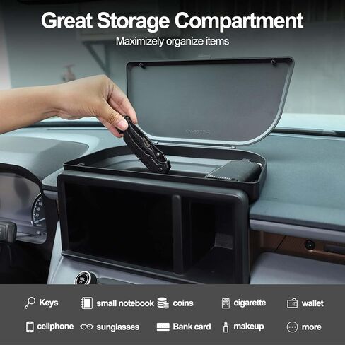 TOYCIDFG Dashboard Storage Organizer Tray with Lid for Ford Maverick 2022-2024, Behind Screen Pocket Organizer Insert Accessories in Saudi Arabia