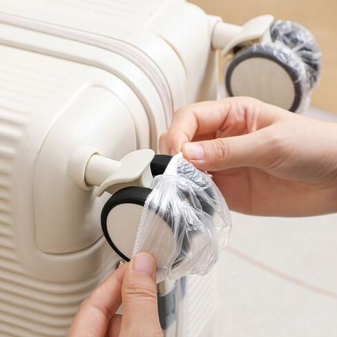 50 Pcs Elastic Wheel Protective Covers Disposable Dustproof Travel Luggage Casters Office Chair Rolling Wheel Anti Wear Guard in Kuwait