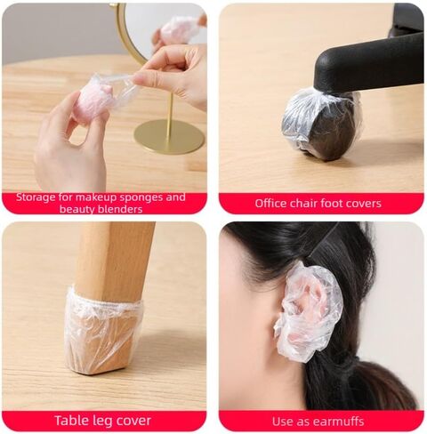 50 Pcs Elastic Wheel Protective Covers Disposable Dustproof Travel Luggage Casters Office Chair Rolling Wheel Anti Wear Guard in Kuwait