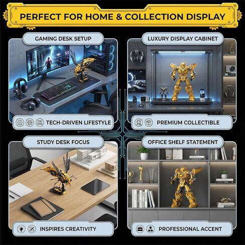 2 in 1 Wasp Robot Building Set Transforming Mecha Model Kit with Light-Up Core, Large Sci-Fi Mechanical Insect Display Figure, Advanced Construction Set for Teens and Adults in Saudi Arabia