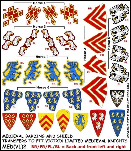 تم تسليم ألعاب الحرب - منمنمات فرسان العصور الوسطى من Victrix مع تنزيل STL مصغر إضافي - 18 فرسانًا وخيولًا باردة بالكامل، شخصية ألعاب الحرب مع 54 خوذة، 30 رمحًا، 24 درعًا للحملات الصليبية in Kuwait