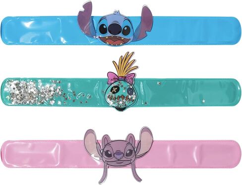 أساور LUV HER Stitch 3 للفتيات - سوار معصم ممتع يتميز بغرز وملاك - مقاس قابل للتعديل - هدية أو هدية لحفلة عيد الميلاد - للأعمار من 3 سنوات فما فوق in Kuwait