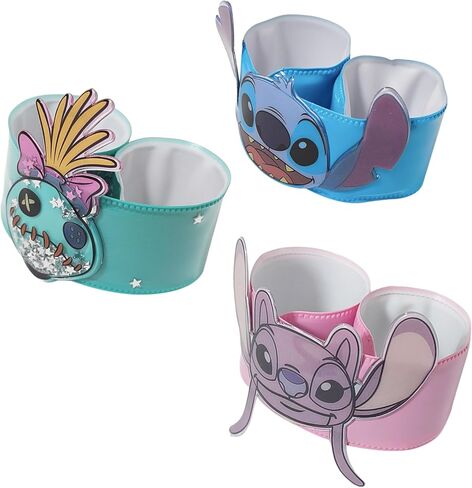 أساور LUV HER Stitch 3 للفتيات - سوار معصم ممتع يتميز بغرز وملاك - مقاس قابل للتعديل - هدية أو هدية لحفلة عيد الميلاد - للأعمار من 3 سنوات فما فوق in Kuwait