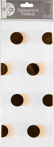 Jillson Roberts Hot Stamped Tissue Available in 5 Colors, Metallic Rainbow Dots, 24-Sheet Count (HD86) in Saudi Arabia