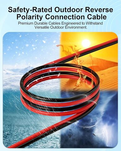 موصل اللوحة الشمسية إلى كابل محول SAE، كابل تمديد شمسي 1FT 10AWG مع محول عكس قطبية الصمامات/SAE لمجموعة شاحن اللوحة الشمسية RV in Saudi Arabia