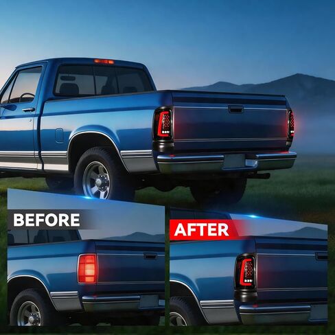 Boxlight LED أضواء خلفية متوافقة مع 1994-2001 Ram 1500 2500 3500 الخلفية مصباح مكبح المصابيح الخلفية الجمعية 1 زوج من أضواء خلفية عدسة الدخان in Kuwait