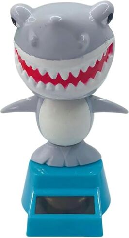 Solar-Powered Dancing Shark Bobble Head – Car Dashboard Decoration, Shaking Ornament for Interior, Office Desk, Home Decor, Fun Dancer Toy, Solar-Powered Figurine for Cars & Desk（Gray） in Kuwait