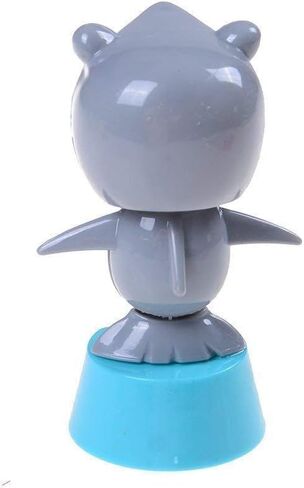 Solar-Powered Dancing Shark Bobble Head – Car Dashboard Decoration, Shaking Ornament for Interior, Office Desk, Home Decor, Fun Dancer Toy, Solar-Powered Figurine for Cars & Desk（Gray） in Kuwait