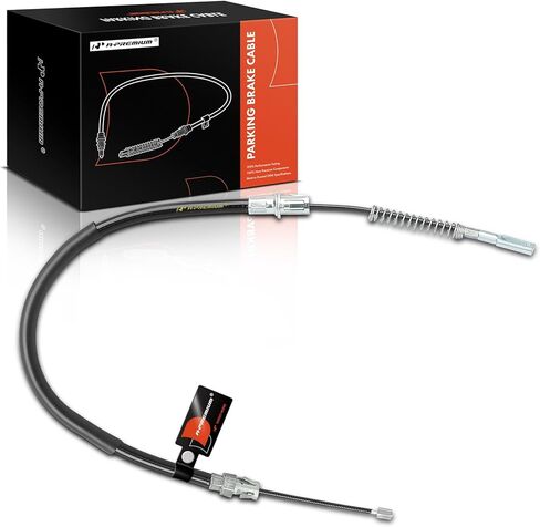 A-Premium Rear Driver Side Parking Brake Cable Assembly Compatible with Dodge Models: Dakota 2003-2004, RWD Only - Replace# 52010289AB in Kuwait
