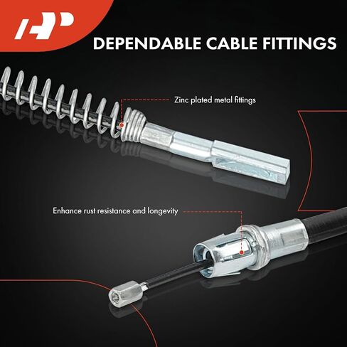 A-Premium Rear Driver Side Parking Brake Cable Assembly Compatible with Dodge Models: Dakota 2003-2004, RWD Only - Replace# 52010289AB in Kuwait