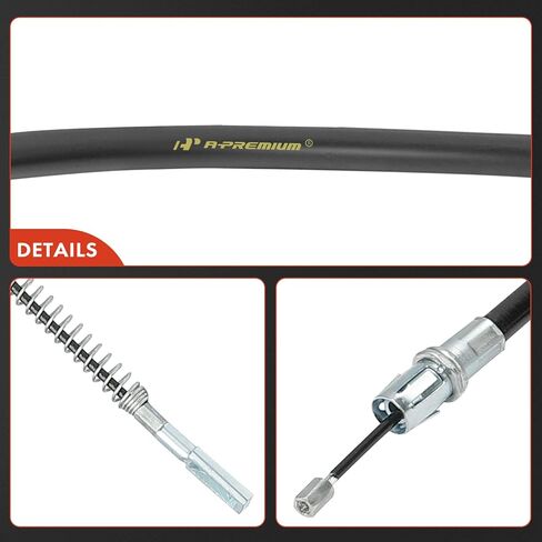 A-Premium Rear Driver Side Parking Brake Cable Assembly Compatible with Dodge Models: Dakota 2003-2004, RWD Only - Replace# 52010289AB in Kuwait
