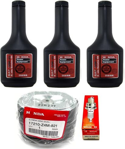 Genuine OEM Oil Change Tune Up Kit For Honda GX140 GX160 GX200 Engines With Genuine Oil & Parts (08213-10W30) Air Filter (17210-Z4M-821) Spark Plug (98079-55846 BPR5ES) in Kuwait