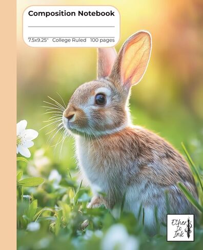 تكوين دفتر ملاحظات الكلية: أرنب لطيف: مجلة للمدرسة، المكتب، الكلية، العمل مع 100 صفحة in Kuwait