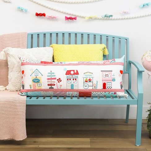 Kimberbell Sweetheart Street Bench Pillow - Machine Embroidery Design – 16" x 38" Finished Size – Digital Download Redemption Card for 5x7 & Larger Hoops (Art, DST, EXP, HUS, JEF, PES, VIP, VP3, XXX) in Kuwait