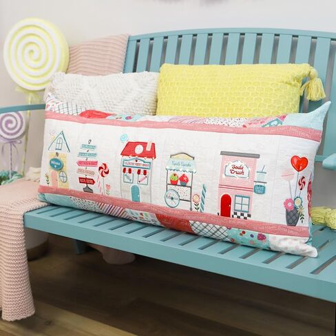 Kimberbell Sweetheart Street Bench Pillow - Machine Embroidery Design – 16" x 38" Finished Size – Digital Download Redemption Card for 5x7 & Larger Hoops (Art, DST, EXP, HUS, JEF, PES, VIP, VP3, XXX) in Kuwait
