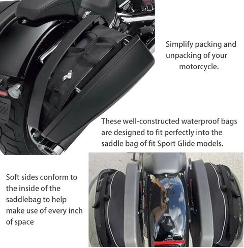VITINO Motorcycle Luggage Tour Liners Tool Bag Saddlebags Travel-Packs For FLSB Softail Sport Glide FXLRST Low Rider ST in Saudi Arabia