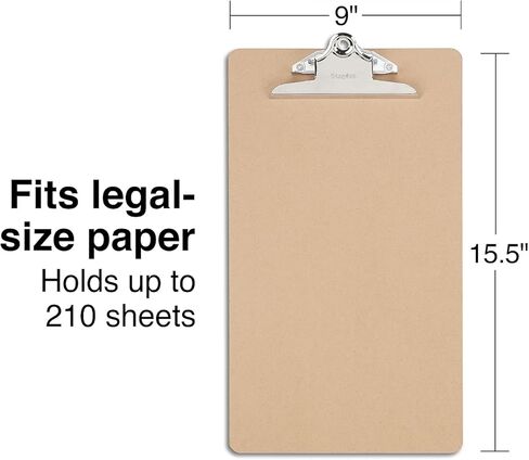 Staples Hardboard Clipboard, Legal Size, Brown, 3‑Pack – Durable Office Clipboards in Saudi Arabia