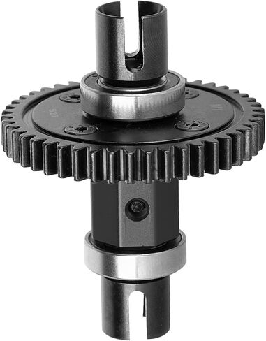 52T Upgrade Part for 1/8 Sledge Center Diff to Straight Shaft,RCarmumb Medium Carbon Steel & Aluminum Heavy Duty Center Differential Spur Gear Shaft Replacement for Sledge Monster Truck,Navy Blue in Kuwait