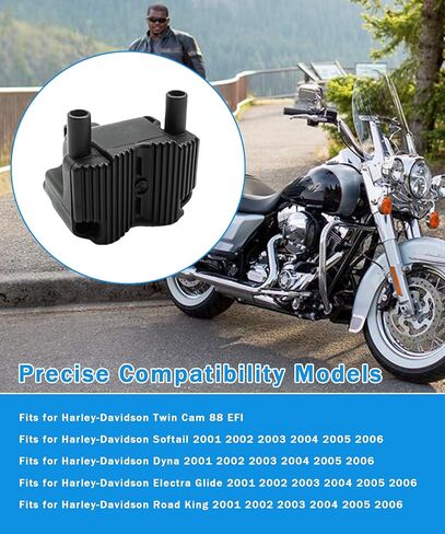 31743-01 4Pin Single Fire Ignition Coil Fits for Harley-Davidson Twin Cam 88,Softail,Electra Glide,Road King 2001-2006,Replaces 210538 in Saudi Arabia