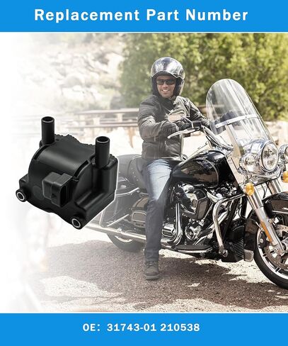 31743-01 4Pin Single Fire Ignition Coil Fits for Harley-Davidson Twin Cam 88,Softail,Electra Glide,Road King 2001-2006,Replaces 210538 in Saudi Arabia