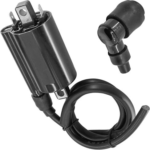 Caltric Ignition Coil with Spark Plug Boot Cap Compatible with Kawasaki 21130-2060 21121-2092 in Kuwait
