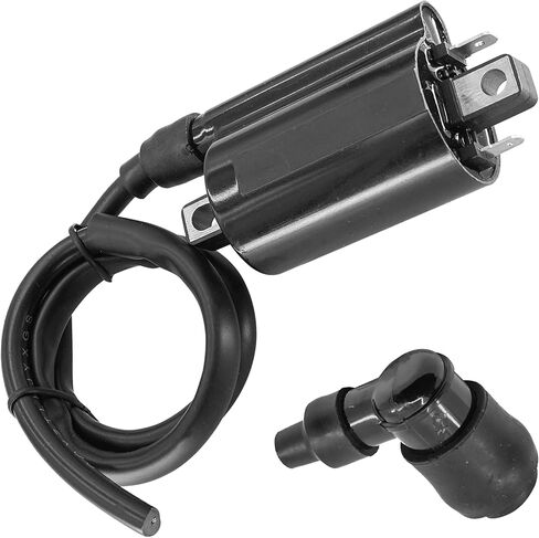 Caltric Ignition Coil with Spark Plug Boot Cap Compatible with Kawasaki 21130-2060 21121-2092 in Kuwait