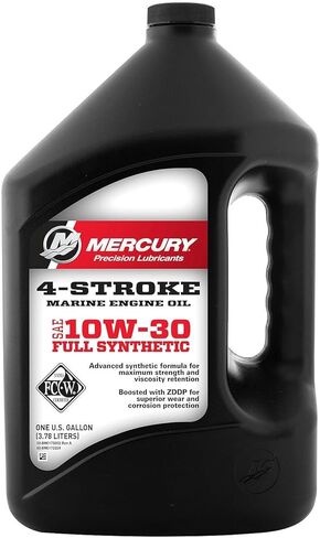MERCURY 10W-30 4-Stroke Full Synthetic Marine Engine Oil, 1 Gallon - 8M0173224 in Kuwait