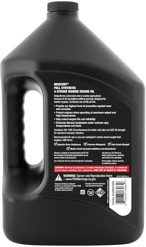 MERCURY 10W-30 4-Stroke Full Synthetic Marine Engine Oil, 1 Gallon - 8M0173224 in Kuwait