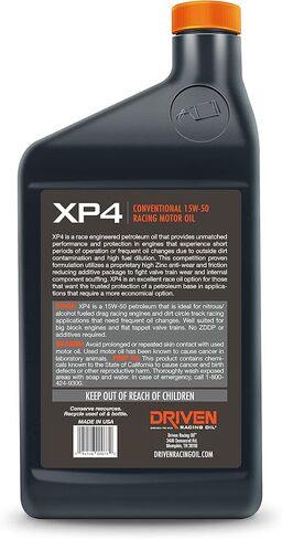 Driven Racing Oil XP4 Conventional 15w-50 Motor Oil 1 Quart Bottle in Kuwait