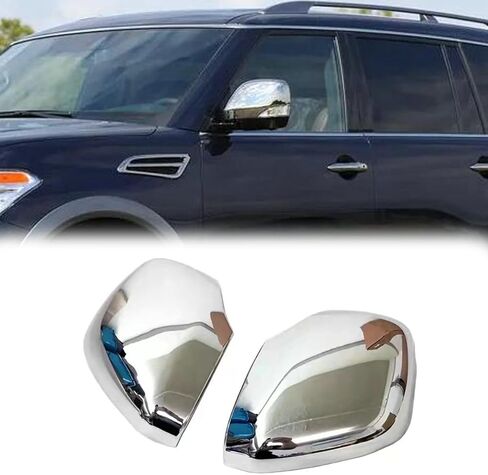 1Pair Chrome Exterior Side Mirror Cap Cover Decorative Rearview Mirror Cover For Nissan Armada 2017 2018 2019 2020 2021 2022 2023 (Not Replacement) in Kuwait