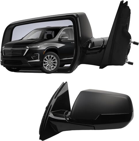 Dasbecan Side Rear View Mirror Compatible with 2018-2019 Chevy/Chevrolet Traverse Power Heated Turn Signal Door Rearview Mirror Passenger Right Spray Paint GM1321600 84498309(7pin) in Kuwait