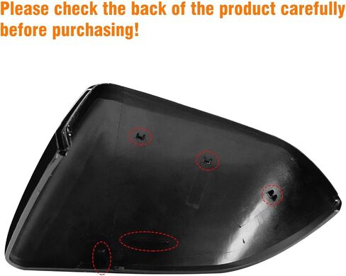 Moonlinks Compatible with 2015 2016 2017 2018 2019 2020 2021 2022 2023 2024 2025 Ford Mustang Right Passenger Side Mirror Cover,Glossy Black Right Side Clip-on Mirror Cap Replace for FR3Z-17D742-AAPTM in Kuwait