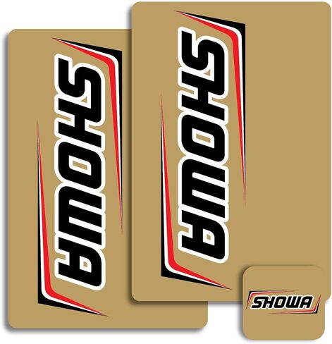 SHOWA Factory Fork Suspension Decals Stickers Shock Black Red in Kuwait