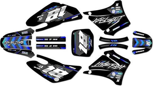 مجموعة رسومات لـ Yamaha Yamaha TTR125 (2000-2007) سلسلة REBEL Blue-shift 9 Mil - Easy Go - ملصق دراجة نارية للدراجة الترابية، ملصق سباق الدراجات النارية ملحقات موتوكروس بدون بلاستيك in Kuwait