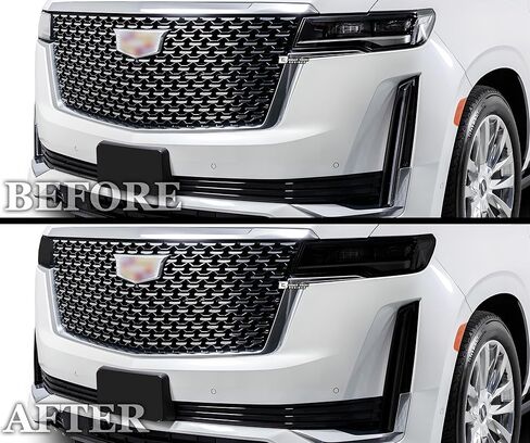 BOGAR TECH DESIGNS Full Headlight Taillight Tint Kit Compatible with Cadillac Escalade (ESV) 2021-2024, Dark Smoke in Kuwait