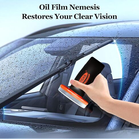 Windshield Cleaner Tool for Automotive Windshield, Window Cleaner Glass Oil Film Cleaner for Car Window Mirror Improve Windshield Clarity and Visibility for Safe Driving (1) in Saudi Arabia